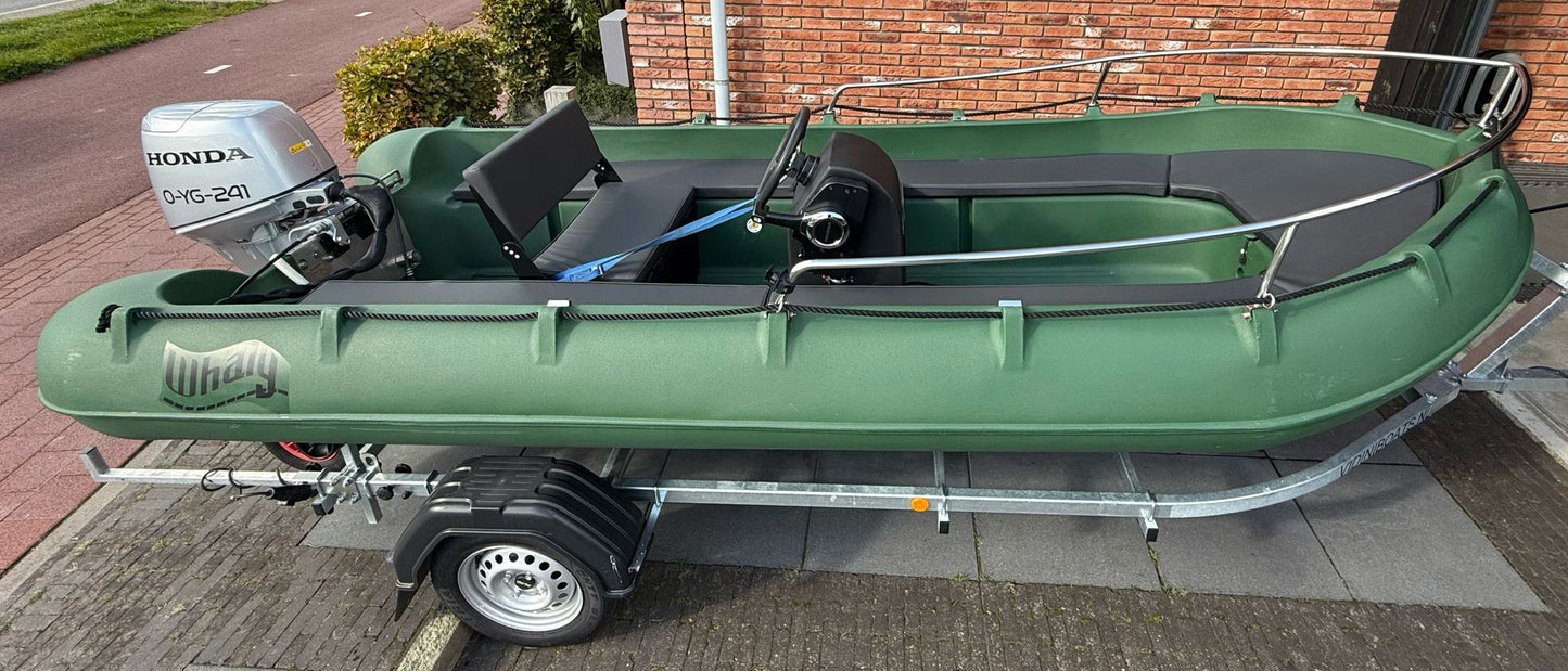 Whaly 435 met Honda 30pk complete en onderhouds vrije boot