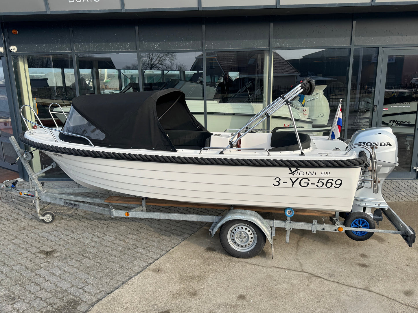 Vidini 500 sloep met Honda 50pk en Marlin trailer