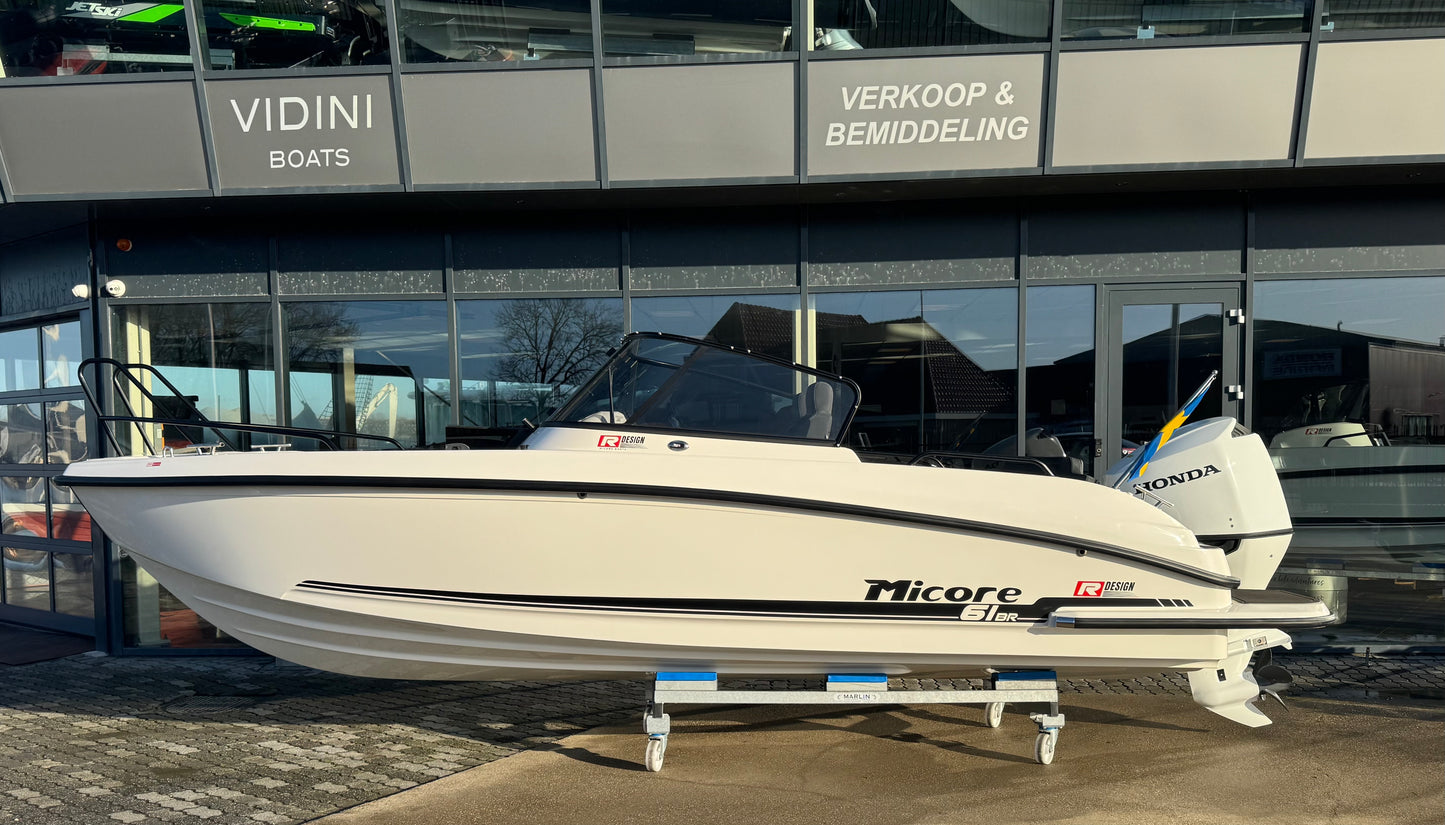 *Nieuw* Micore 61BR R-design met Honda 135pk *Zweedse kwaliteit*